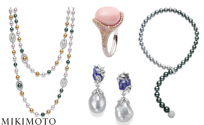 Mikimoto kombiniert gekonnt Perlen mit Diamanten und anderen Halbedelsteinen.