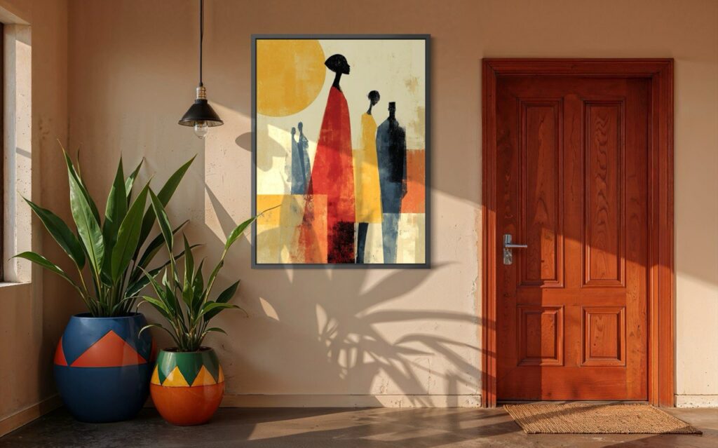 How to hang pictures correctly: the right size